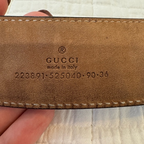 Men 100% Original Black Gucci Belt with Interlocking G Buckle - Picture 9 of 12